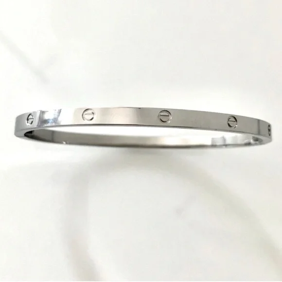 NEW Small Model Screw Cuff Bangle Love Bracelet with Screwdriver in Silver